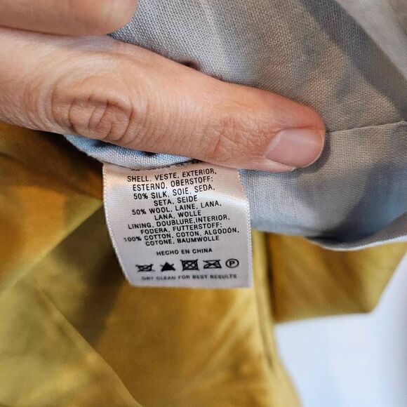 Maeve Anthropologie Gold A- Line Cut out Neckline Sheen Dress Size 4 - Picture 5 of 7